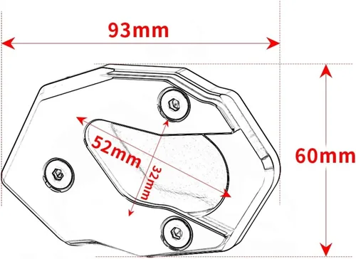 Vista 2 de Almohadilla de extensión de pie lateral para Kawasaki para VERSYS 1000 SE para Versys 1000SE 2019 2021 2023 (color verde negro)