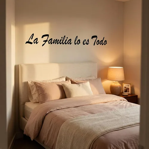 Vista 8 de Blinggo Adhesivo de pared español con texto en inglés «Family is Everything»