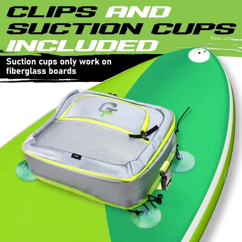 Vista 6 de Gradient Fitness Hielera SUP para tabla de remo Accesorios mejorados de material impermeable Bolsa térmica de kayak aislada de gran capacidad