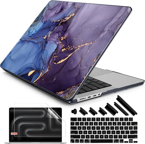 Vista 28 de DONGKE Funda para M5 MacBook Pro de 14 pulgadas 2025 2024-2021 M4 M3 M2 M1, cubierta de carcasa dura de plástico compatible con A3434 A3112 A3401