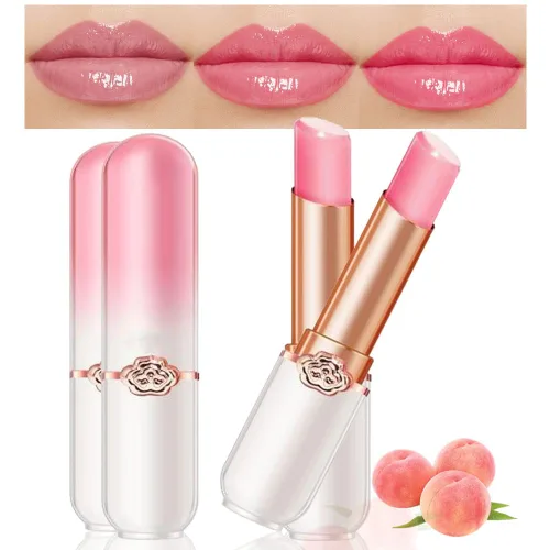 Vista 8 de evpct 2 piezas de bálsamos labiales tintados de aloe vera, cambio de color PH, barra de labios de larga duración, bálsamo labial, mancha, set de 2