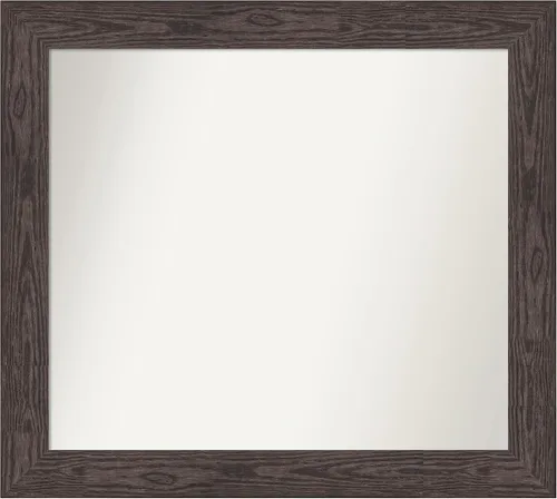 Vista 596 de Amanti Art Espejo personalizado, espejo de baño negro puente, espejo de pared o espejo de tocador de baño sobre el fregadero (26 x 26 pulgadas)