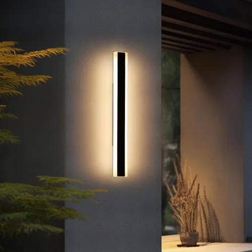 Vista 14 de Luces de Pared Modernas para Exterior de Casa, Apliques de Pared al Aire Libre de 23.6 Pulgadas, 3 Luces Color 3000K/4500K/6000K, Resistente al Agua