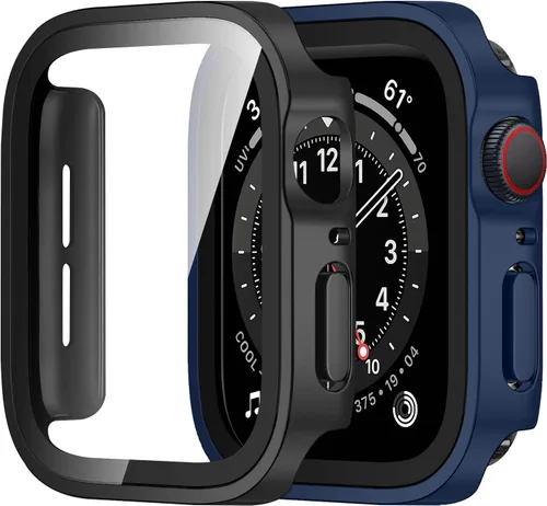 Vista 19 de Amizee Paquete de 2 fundas compatibles con Apple Watch de 1.575 pulgadas Series 6/5/4/SE con protector de pantalla integrado, carcasa rígida