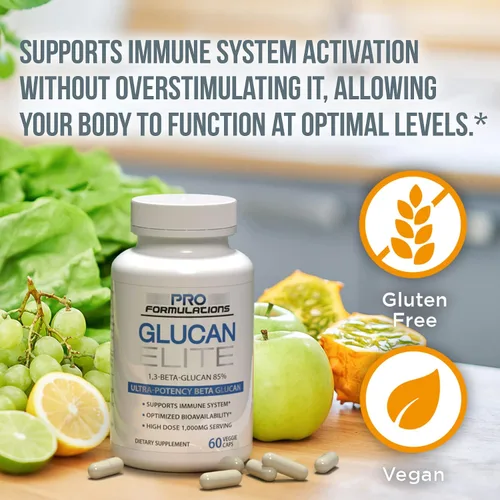 Vista 3 de Glucan Elite – 85% Beta 1,3D Glucano 500mg – 60 vcaps – Beta Glucano de ultra potencia – Máxima biodisponibilidad con BGF-Inmune – Apoyo al sistema