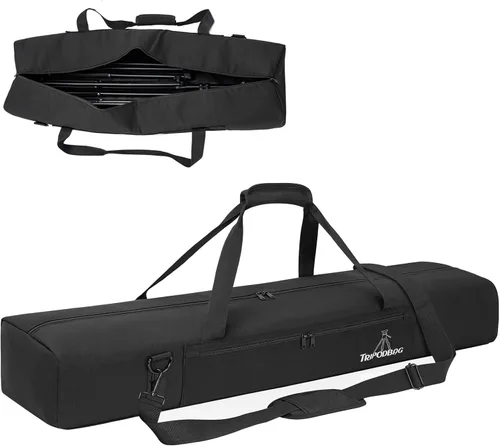 Vista 10 de TORIBIO Bolsa de trípode multifuncional de 35.4 pulgadas, funda de transporte de trípode resistente, funda para soporte de música, micrófono