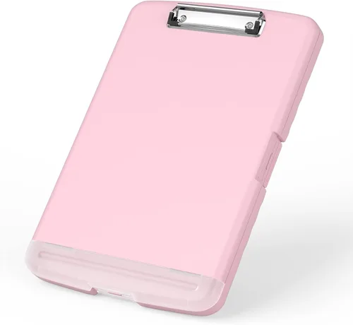 Vista 15 de Rimilak Portapapeles de plástico con almacenamiento, portafolio de enfermería de alta capacidad 8.5 x 11 con soporte para bolígrafo, tamaño 14.2 x