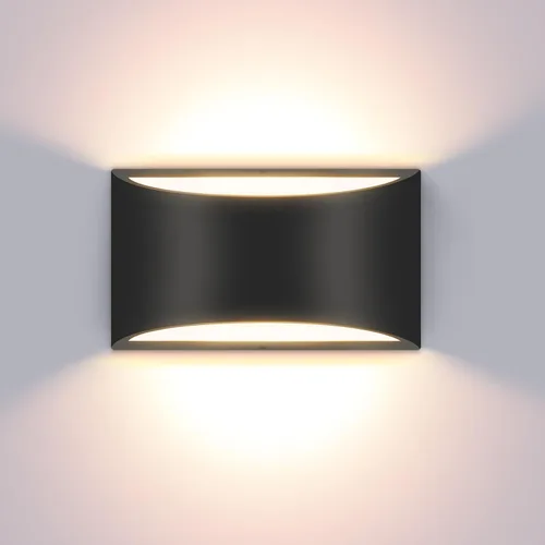 Vista 10 de Moderno aplique de pared LED con cable blanco para interiores, iluminación de pared arriba y abajo, para sala de estar, dormitorio, pasillo
