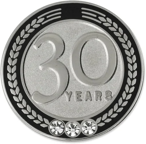 Vista 25 de PinMart Years of Service Award Employee Recognition Gift Pin de solapa - Negro