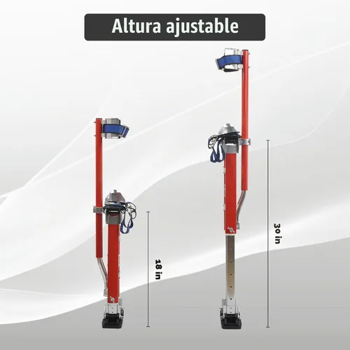 Vista 4 de Zancos para Paneles de Yeso de 18-30 Pulgadas de Altura Ajustable Elevadores Herramienta de Aluminio para Pintar Acabado Poda de Ramas Limpieza