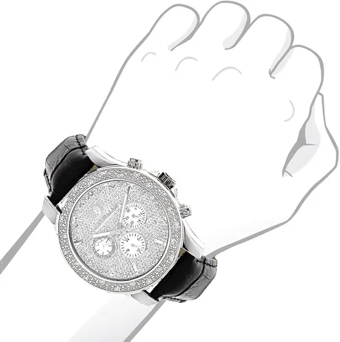 Vista 3 de LUXURMAN Mens Reloj de diamantes 0,25ct congelación