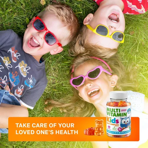 Vista 6 de DR. MORITZ Gomitas multivitamínicas y probióticos para niños, gomitas probióticas con sabor a bayas, sin azúcar