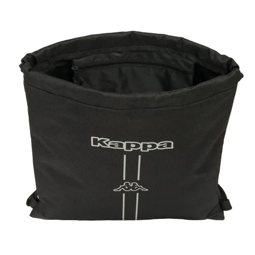 Vista 4 de Bolsa Mochila con Cuerdas Kappa Dark Negro 35 x 40 x 1 cm