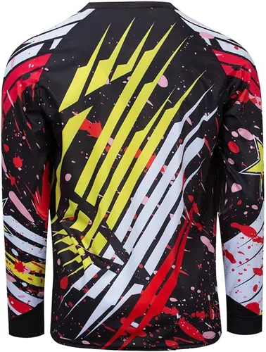 Vista 55 de Hotlion Camiseta de ciclismo para hombre, manga larga, MTB Motocross, ropa de carreras todoterreno