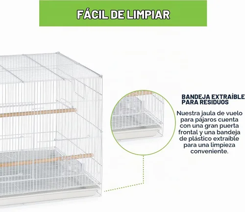 Vista 4 de Prevue Productos para mascotas Jaula para aves Blanca