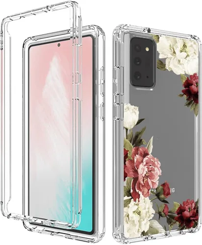 Vista 6 de Funda para Galaxy Note 20 5G/Samsung Note 20 SM-N981U con protector de pantalla de vidrio templado, funda protectora de cuerpo completo