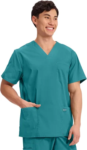 Vista 71 de Cherokee WW Professionals WW695 - Camisa de uniforme sanitario para hombre, con cuello en V
