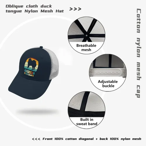 Vista 7 de devor Gorra de béisbol esquimal americana para hombre, diseño gráfico de mezclilla ajustable