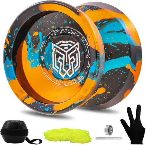 Vista 13 de YOYOSTUDIO Yoyo Profesional para Niños/Adultos, Paquete de 2 Yoyos, Yoyo Sensible V22 & P1, Yoyo de Doble Propósito para Principiante/Avanzado, 10