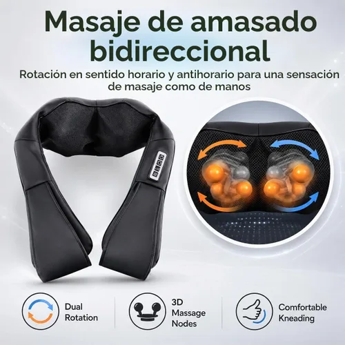 Vista 3 de brenzo Masajeador de cuello y hombros con calor, negro Negro (balck)