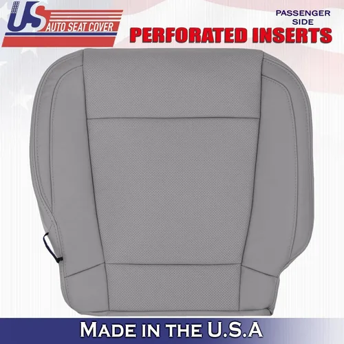 Vista 2 de U.S.AutoSeatCover 2017 para Ford F150 Lariat Driver Passenger Bottom Perf Fundas de asiento de cuero gris