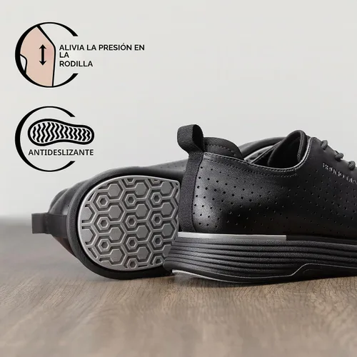 Vista 6 de Bruno Marc - Tenis de vestir MaxFlex de moda para hombre, zapatos casuales clásicos Oxfords Negro