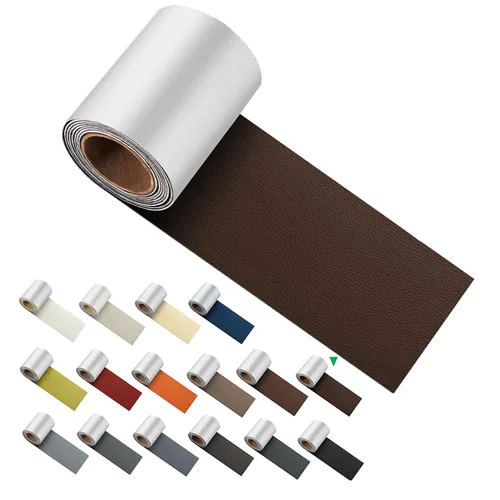 Vista 37 de ILOFRI Cinta de Parche de Reparación de Cuero Autoadhesiva de 3x60 pulgadas, Kit de Reparación de Vinilo y Cuero para Sofás, Muebles, Asiento