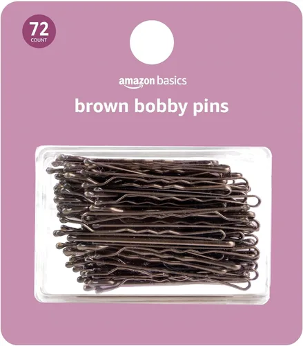 Vista 6 de Amazon Basics Bobby Pins in Case Black 72 Count