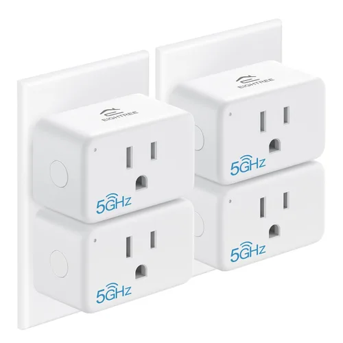 Vista 9 de EIGHTREE Mini Enchufe Inteligente 𝟓𝐆𝐇𝐳 Wi-Fi Compatible 𝟏𝟓𝐀, Enchufes Inteligentes que Funcionan con Alexa y Google Home y SmartThings, Monitor