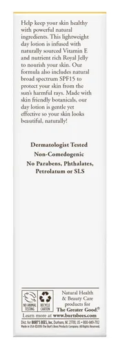Vista 6 de Loción nutritiva Burt's Bees, crema de noche, 1.8 onzas, crema para el día, 2 onza