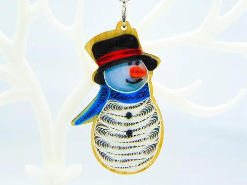 Vista 11 de Árbol de Navidad, decoración del hogar, decoración navideña, adorno hecho a mano, ornamento quilled, bolso, mochila, bolso, teléfono móvil