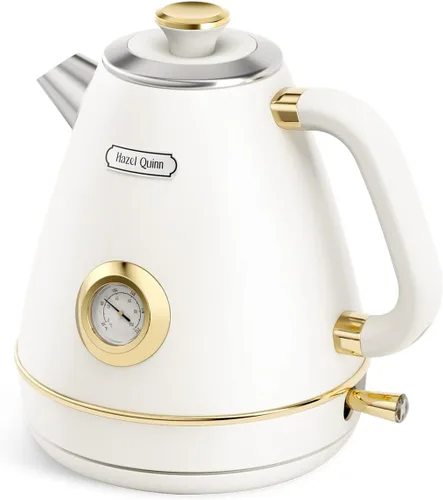 Vista 10 de Hazel Quinn X Eduardo Recife Hervidor Eléctrico - 1200W de Ebullición Rápida, 1.7L/57oz, Interior Todo de Acero Inoxidable 304, Libre de BPA Diseño