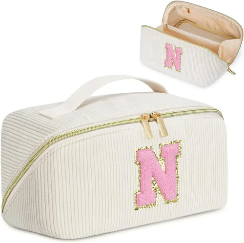 Vista 14 de Bolsa de cosméticos de viaje de gran capacidad, Beige, B Taza