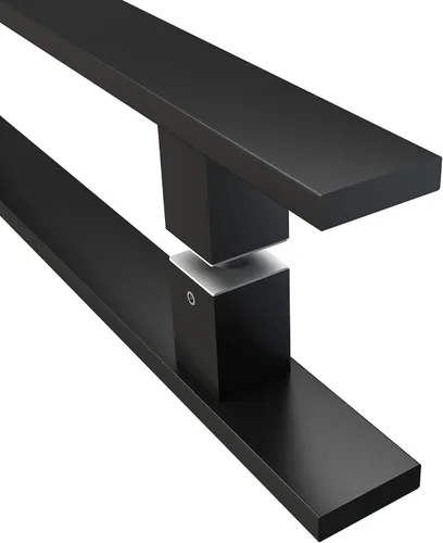 Vista 3 de BARNSMITH Manija de puerta de granero de 18" de empuje y tracción, manija de puerta comercial de acero inoxidable Grade-304 resistente cuadrada