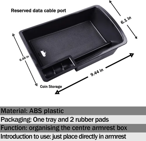 Vista 8 de Center Console Organizer Tray For Genesis GV80 2021-2024
