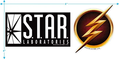 Vista 4 de Popfunk Camiseta clásica de Flash Star Labs Superhero S.T.A.R. Laboratories