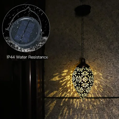 Vista 5 de Luces solares colgantes Tomshine linterna solar LED jardín luces lámpara de metal impermeable para decoración al aire libre
