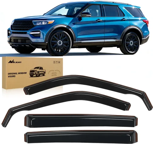 Vista 28 de Nilight - Deflectores de lluvia en canal para Ford Bronco Sport 2021 2022 2023 2024, deflectores de ventana originales, viseras de ventilación