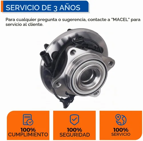 Vista 7 de PAROD 515151 Buje de rueda delantera para Ram 1500, Ram 1500 Classic ABS 5