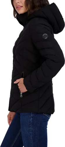 Vista 3 de Nautica Chaqueta acolchada ligera y elástica para mujer con capucha extraíble