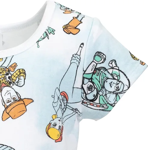 Vista 4 de Disney Pixar Pixar Toy Story - Vestido de manga corta para niños, Azul Patchwork, 18 Months