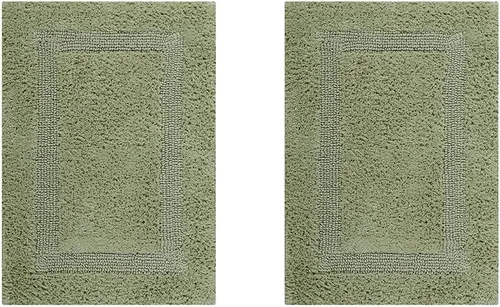 Vista 38 de Better Trends Alfombra de Inodoro en Forma de U Cubierta de Asiento de Inodoro de Lujo 100% Algodón Absorbente de Agua, Cubierta de Tapa Reversible