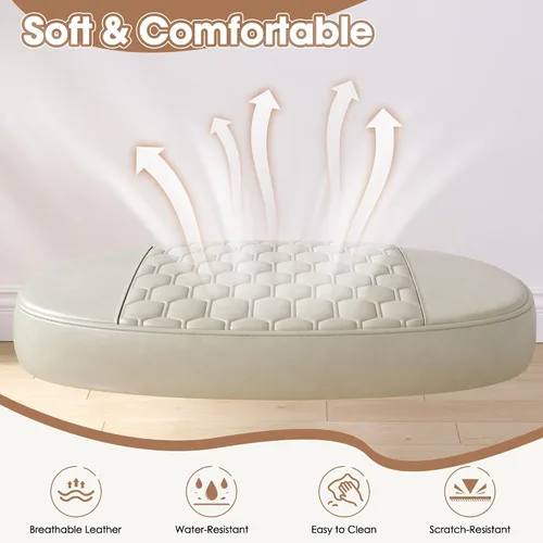 Vista 6 de Silla de oficina con patas cruzadas, sillas giratorias de 360° para adultos, silla de oficina ergonómica de patas cruzadas ajustable en altura