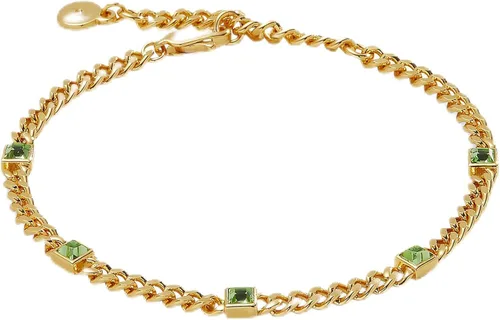Vista 17 de Alex and Ani September Birthstone Sapphire Curb Chain Bracelet Dorado