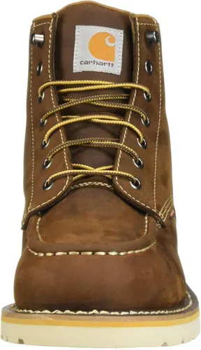 Vista 2 de Carhartt Botas de trabajo de 6 pulgadas impermeables de cuña suave con casquillo de acero, para hombre