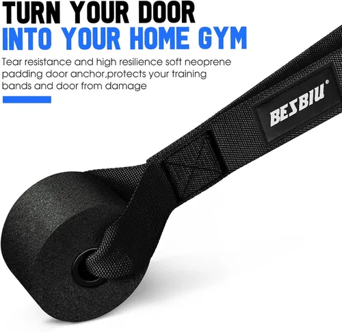 Vista 4 de Heavy Resistance Bands for Working Out, 300lbs/360lb/420lb Exercise Bands Workout Bands with Handles, Door Anchor, Ankle Straps, Home Gym Workout