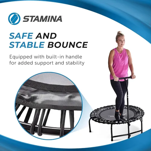 Vista 6 de Fitness Trampoline - Indoor Mini Rebounder Trampoline for Adults - Professional's Choice, Safe & Stable