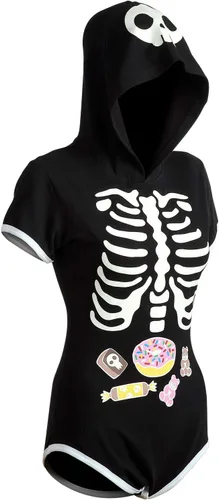 Vista 5 de Littleforbig Pijama mameluco de algodón para Halloween - Sweet Reaper Night-Glow Halloween