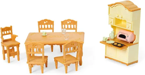 Vista 10 de Calico Critters - Juego de desayuno - Muebles y accesorios para casas de muñecas Serve tiny pancakes and morning treats - a detailed table spread