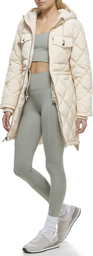 Vista 2 de Levi's Parka larga acolchada con forro de sherpa suave para mujer (talla estándar y grande)